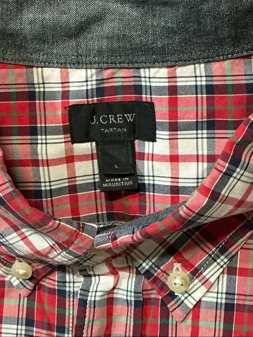 J. Crew Red Plaid Button-Down Shirt - Men's